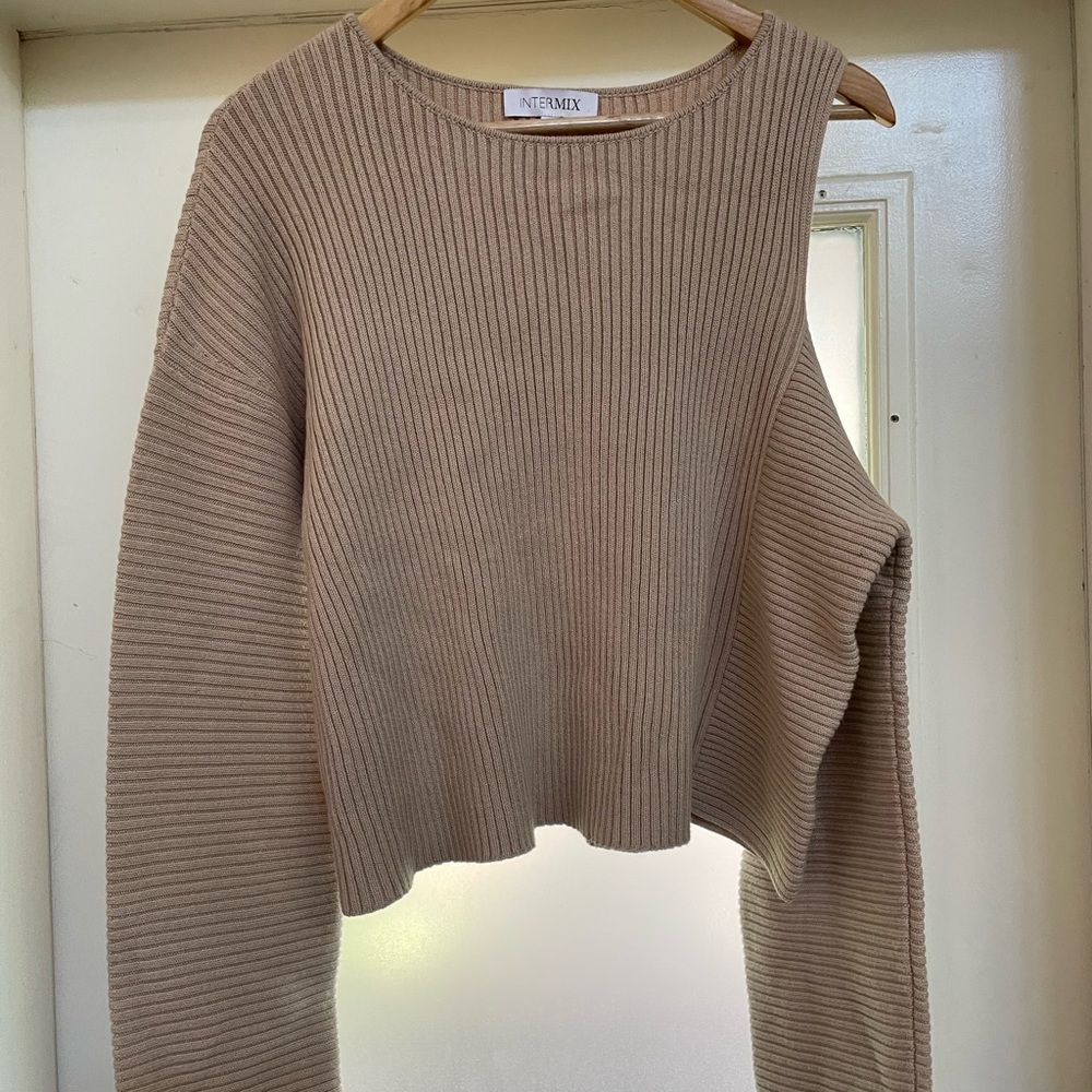 INTERMIX Cold Shoulder Sweater